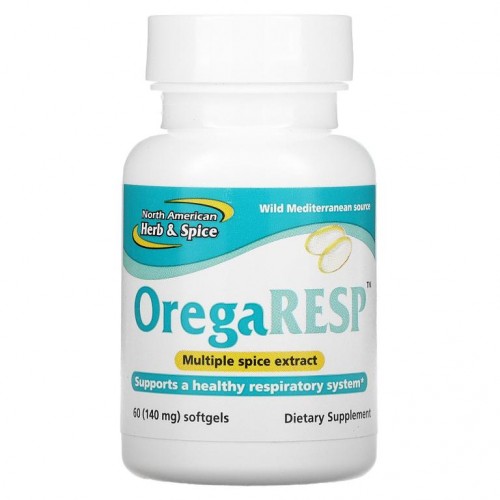North American Herb & Spice, OregaResp, 140mg, 소프트젤 60정