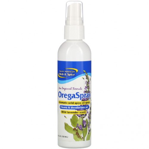 North American Herb & Spice, OregaSpray, 아로마틱 와일드 스파이스 오일 스프레이, 야생 라벤더 향, 120ml(4fl oz)