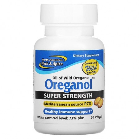 North American Herb & Spice, Oreganol P73, 수퍼 스트렝스, 60 소프트젤