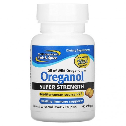 North American Herb & Spice, Oreganol P73, 수퍼 스트렝스, 60 소프트젤