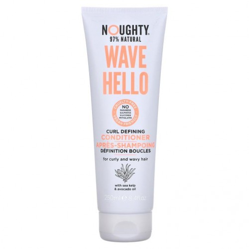 Noughty, 웨이브 헬로우, 컬 디파이닝 컨디셔너, 컬 및 웨이브가 있는 모발용, 250ml(8.4fl oz)