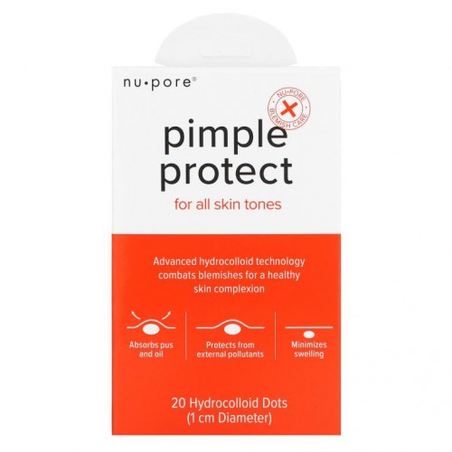 Nu-Pore, 뾰루지 보호, 하이드로콜로이드 원형 패치 20개
