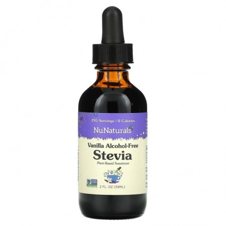 NuNaturals, 바닐라 알콜 없는 누스테비아, 2 fl oz (59 ml)