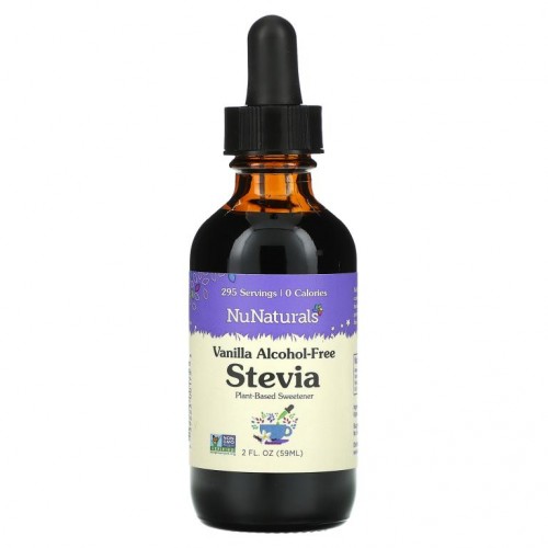 NuNaturals, 바닐라 알콜 없는 누스테비아, 2 fl oz (59 ml)