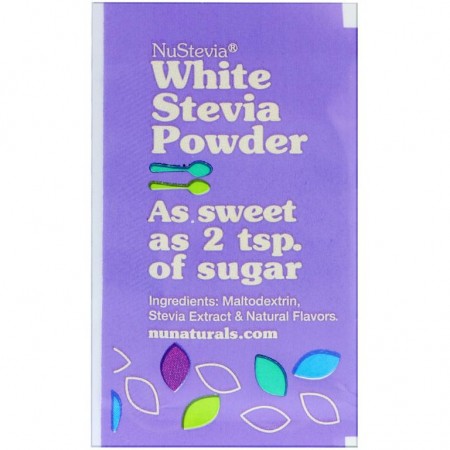 NuNaturals, NuStevia, 화이트 스테비아 파우더, 1000 봉지, 1000 g(2.23 lbs)