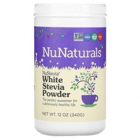 NuNaturals, NuStevia 화이트 스테비아 분말, 340g(12oz)