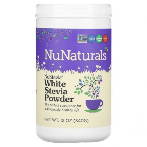 NuNaturals, NuStevia 화이트 스테비아 분말, 340g(12oz)