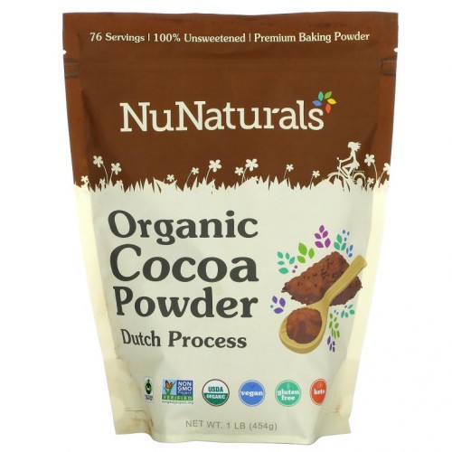 NuNaturals, Organic Cocoa, 1 lb (454 g)