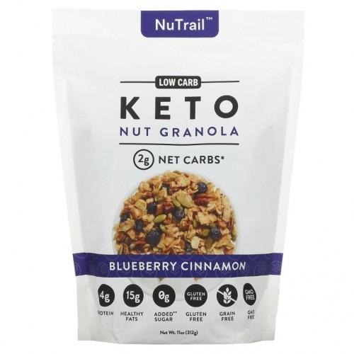 NuTrail, 케토 넛 그래놀라, 블루베리 시나몬, 312g(11oz)