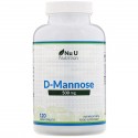 Nu U Nutrition, D-마노스, 500mg, 120 식물성 태블릿