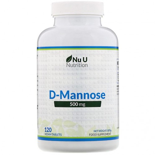 Nu U Nutrition, D-마노스, 500mg, 120 식물성 태블릿