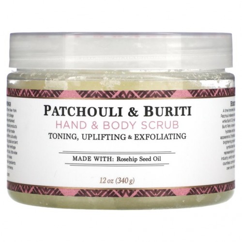 Nubian Heritage, 손 & 전신 스크럽, 파촐리 & 부리치, 12 oz (340 g)