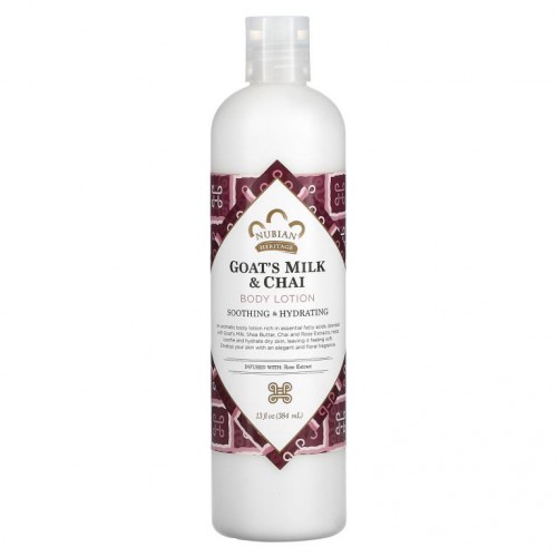 Nubian Heritage, 바디 로션, 고트 우유 & 차이, 13 fl oz (384 ml)