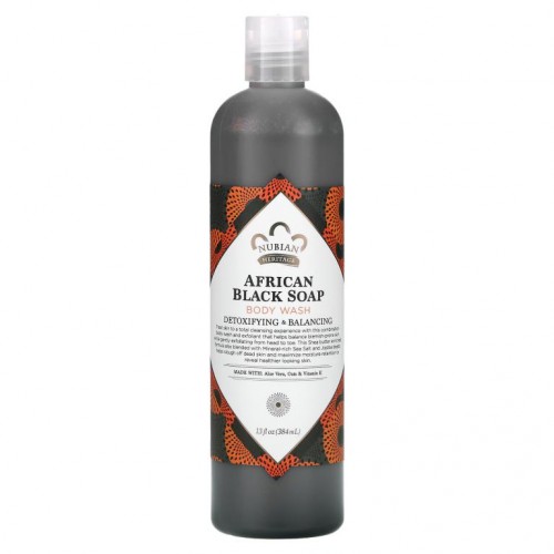 Nubian Heritage, 바디 워시, 아프리칸 블랙 비누, 384ml(13fl oz)