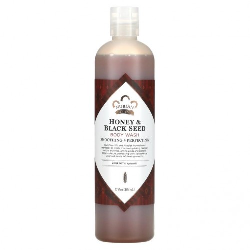 Nubian Heritage, 바디 워시, 꿀 & 블랙 씨드, 384ml(13fl oz)