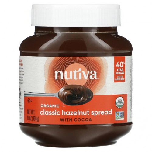 Nutiva, 유기농 헤이즐넛 스프레드, 클래식, 13oz(369g)