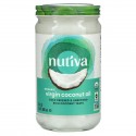 Nutiva, 유기농 코코넛 오일, 버진, 23 fl oz (680 ml)
