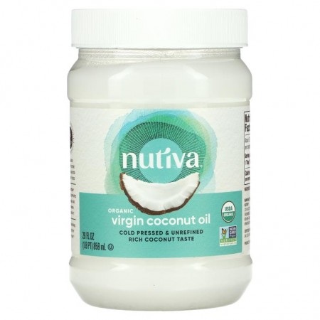 Nutiva, 유기농 버진 코코넛 오일, 858ml(29fl oz)