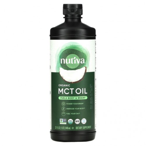 Nutiva, 100% 유기농 코코넛 MCT 오일, 무맛, 946ml(32fl oz)