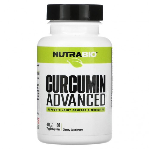 NutraBio Labs, 커큐민 어드밴스드, 식물성 캡슐 60정