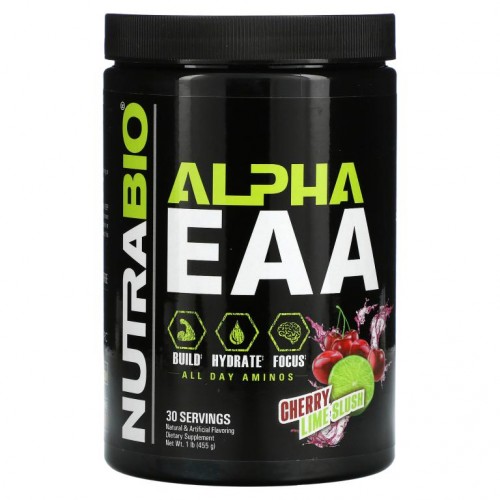 NutraBio Labs, 알파 EAA, 체리 라임 슬러시, 1lb (455g)