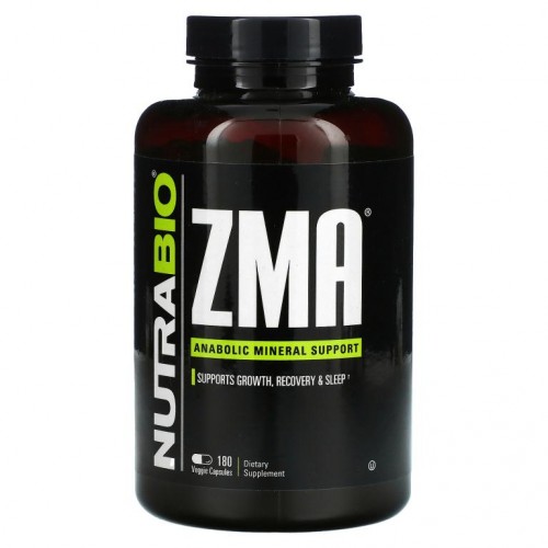 NutraBio Labs, ZMA, 아나볼릭 미네랄 강화, 베지 캡슐 180정