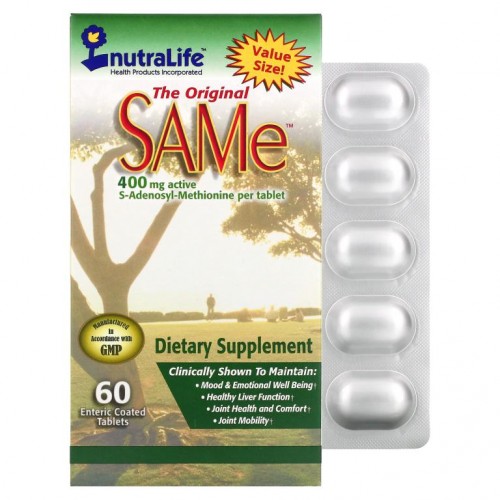 NutraLife, The Original SAMe, 400mg, 장용 코팅 정제 60정