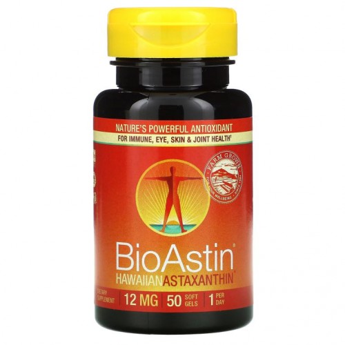 Nutrex Hawaii, BioAstin, 하와이산 아스타잔틴, 12mg, 소프트젤 50정