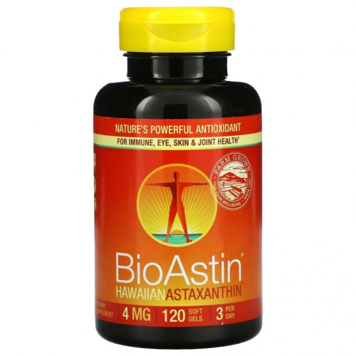 Nutrex Hawaii, BioAstin, Hawaiian Astaxanthin, 4mg, 소프트젤 120정
