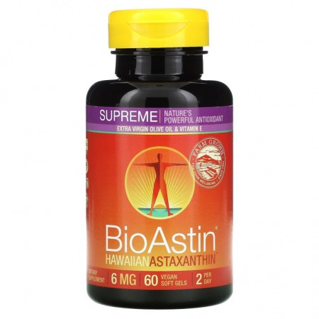 Nutrex Hawaii, BioAstin Supreme, 6mg, 베지 소프트젤 60정