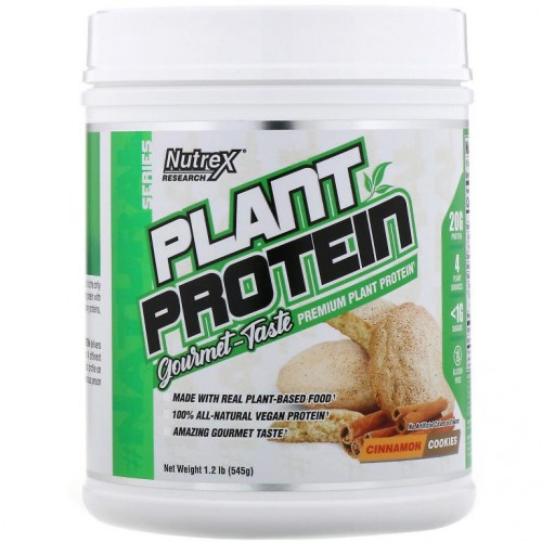 Nutrex Research, 네추럴 시리즈, 식물 단백질, 시나몬 쿠키, 1.2 lb(545 g)