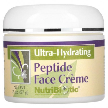 NutriBiotic, 펩타이드 얼굴 크림, 울트라-수분 공급, 2 온스 (57 g)