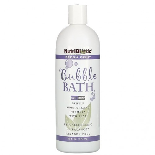 NutriBiotic, 버블 배스, 비누 성분 없음, 신선한 과일향, 473ml(16fl oz)