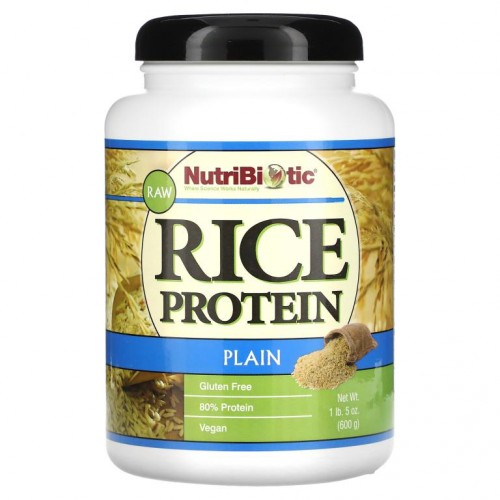 NutriBiotic, 로우 라이스 프로틴, 플레인, 600g(1lb. 5oz)