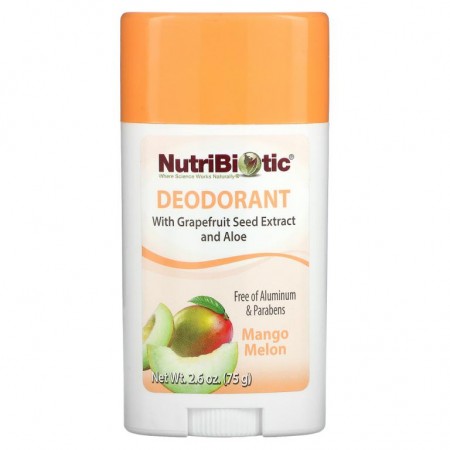 NutriBiotic, 데오드란트, 망고 멜론, 75g(2.6oz)
