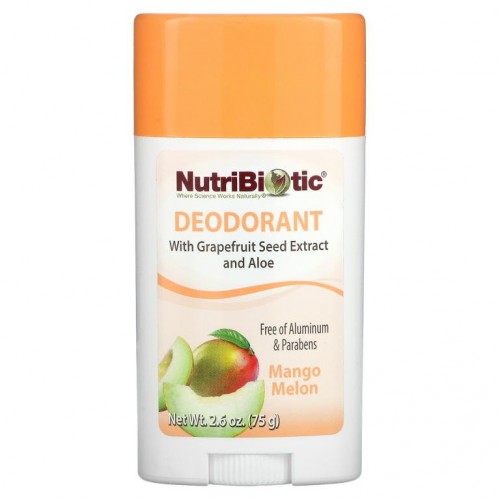 NutriBiotic, 데오드란트, 망고 멜론, 75g(2.6oz)