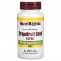NutriBiotic, 자몽씨 추출물, 250mg, 캡슐 60정