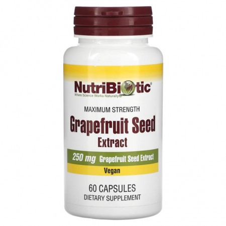 NutriBiotic, 자몽씨 추출물, 250mg, 캡슐 60정