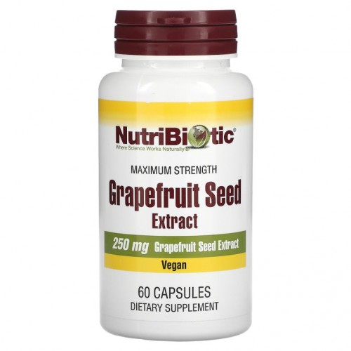 NutriBiotic, 자몽씨 추출물, 250mg, 캡슐 60정
