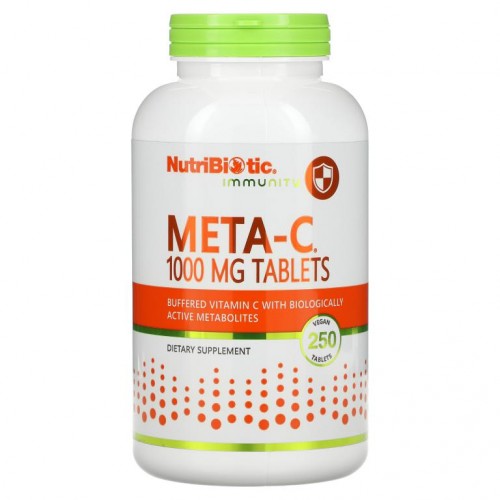 NutriBiotic, 면역력, Meta-C, 1,000mg, 베지 정제 250정