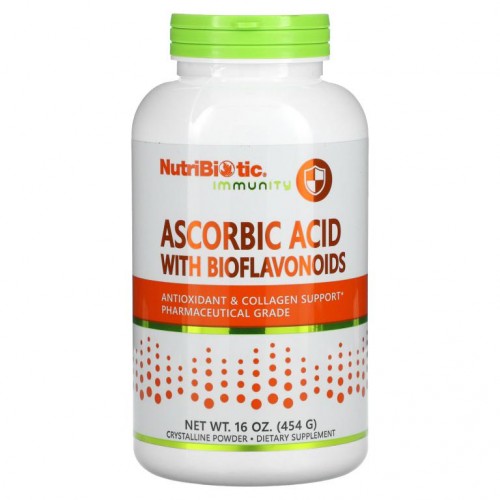 NutriBiotic, Immunity, 아스코빅애씨드 위드 바이오플라보노이드, 결정질 분말, 454 g(16 oz)