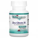 Nutricology, 아연 시트레이트 25, 60 채식주의 캡슐