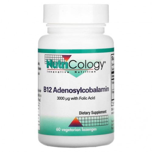 Nutricology, B12 아데노실코발아민, 60 베지 로젠지