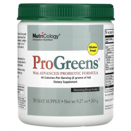 Nutricology, ProGreens, 고급 프로바이오틱 포뮬라, 265g(9.27oz)