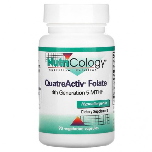 Nutricology, QuatreActiv 엽산, 베지 캡슐 90정