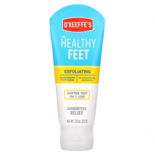 O'Keeffe's, Exfoliating Moisturizing Foot Cream, 매우 건조하고 갈라진 발용, 85g(3oz)