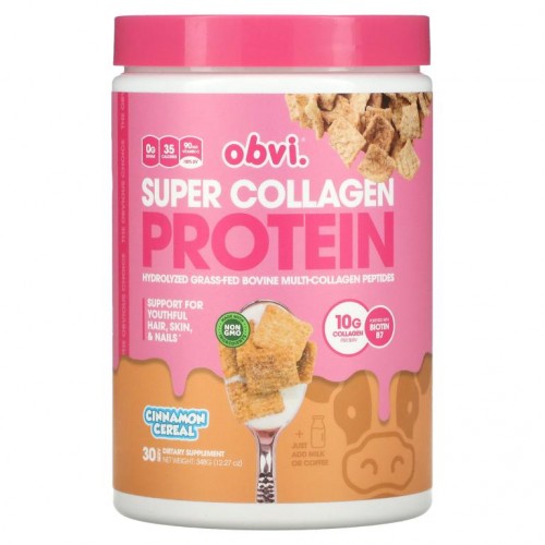 Obvi, Super Collagen Protein, Cinnamon Cereal , 12.27 oz (348 g)