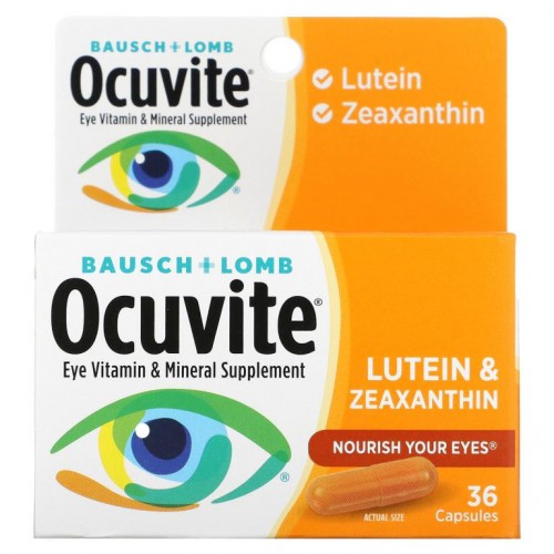 Ocuvite, 루테인 & 제아잔틴, 캡슐 36개