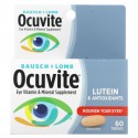 Ocuvite, 안구 건강 비타민 및 미네랄 보충제, 루테인 및 항산화제, 60정