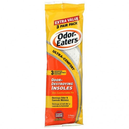Odor Eaters, Odor-Destroying Insoles, Slim Comfortable Fit, 3 Pairs